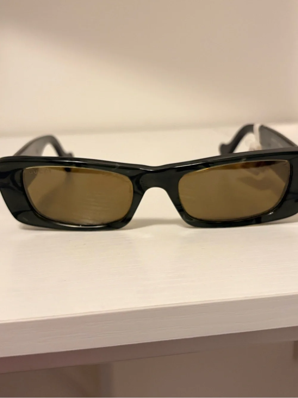 Gucci Black Sunglasses with Gold Accent Logo